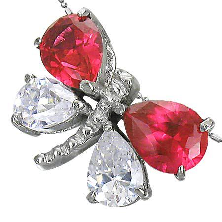 Pandant otel inox fluturas cu pietre semipretioase - BeSpecial 1068, 1,4, Argintiu