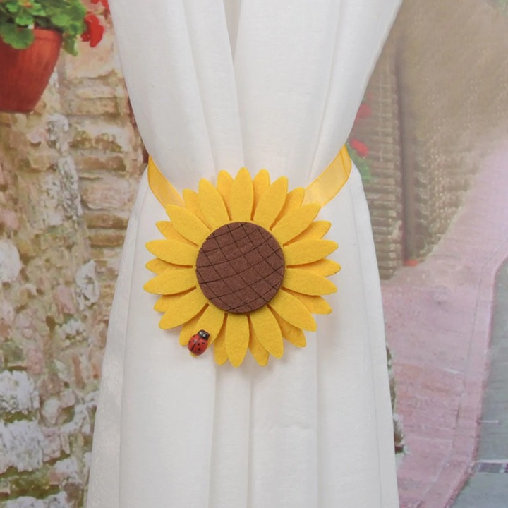 Accesorii perdele YANYXR, suport fluture-soare, fara gaurire, 11x11x3cm