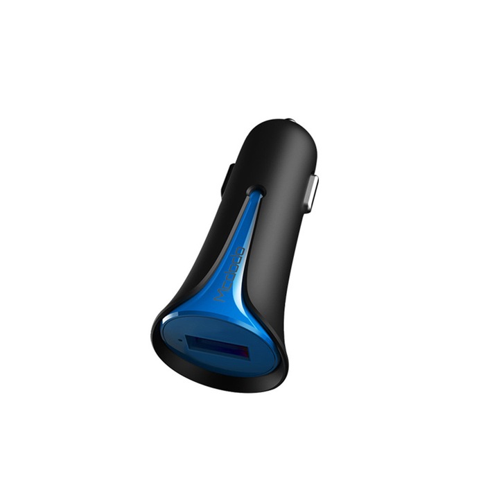 Mcdodo USB Black Mask autós töltő, 2.1 A, kék