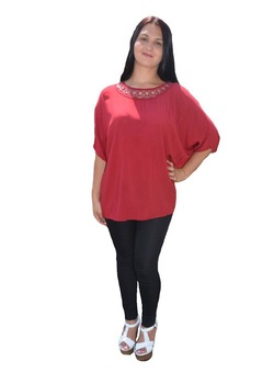 Bluza vaporoasa de vara cu design de paiete lucioase,masura mare,D&J Exclusive, Rosu marsala Bluza vaporoasa de vara cu design de paiete lucioase,masura mare,D&J Exclusive, Rosu marsala