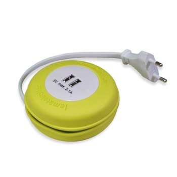 Prelungitor USB de buzunar cu 2 USB 5V DC, 2.1 A cordon 2 m 2957 Prelungitor USB de buzunar cu 2 USB 5V DC, 2.1 A cordon 2 m 2957