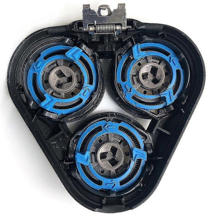 Резервна глава за самобръсначка, Philips, черен и син, пластмаса и метал