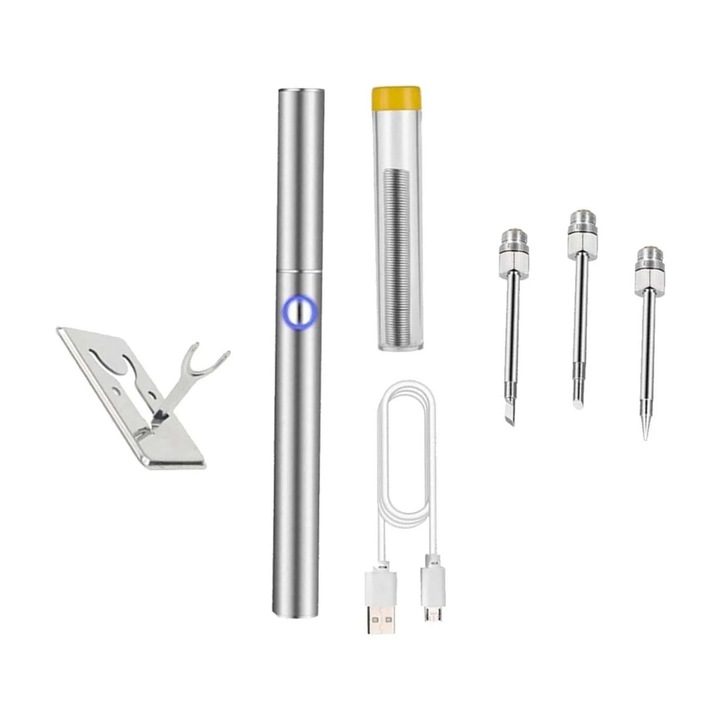 Mini pistol de lipit reincarcabil, portabil, fara fir, USB, 27x8.5x2.3cm