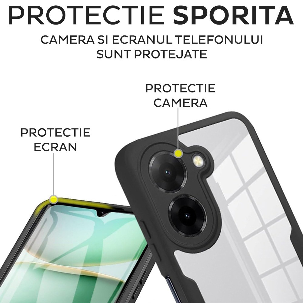 Husa pentru Xiaomi Redmi A5 4G (Standard) DaDen® ColorVerse 360, Antisoc, Protectie completa spate-ecran, Roz