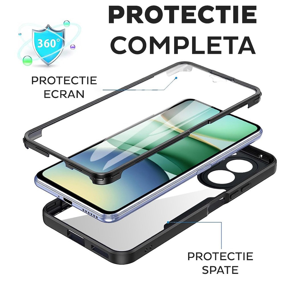 Husa pentru Xiaomi Redmi A5 4G (Standard) DaDen® ColorVerse 360, Antisoc, Protectie completa spate-ecran, Roz
