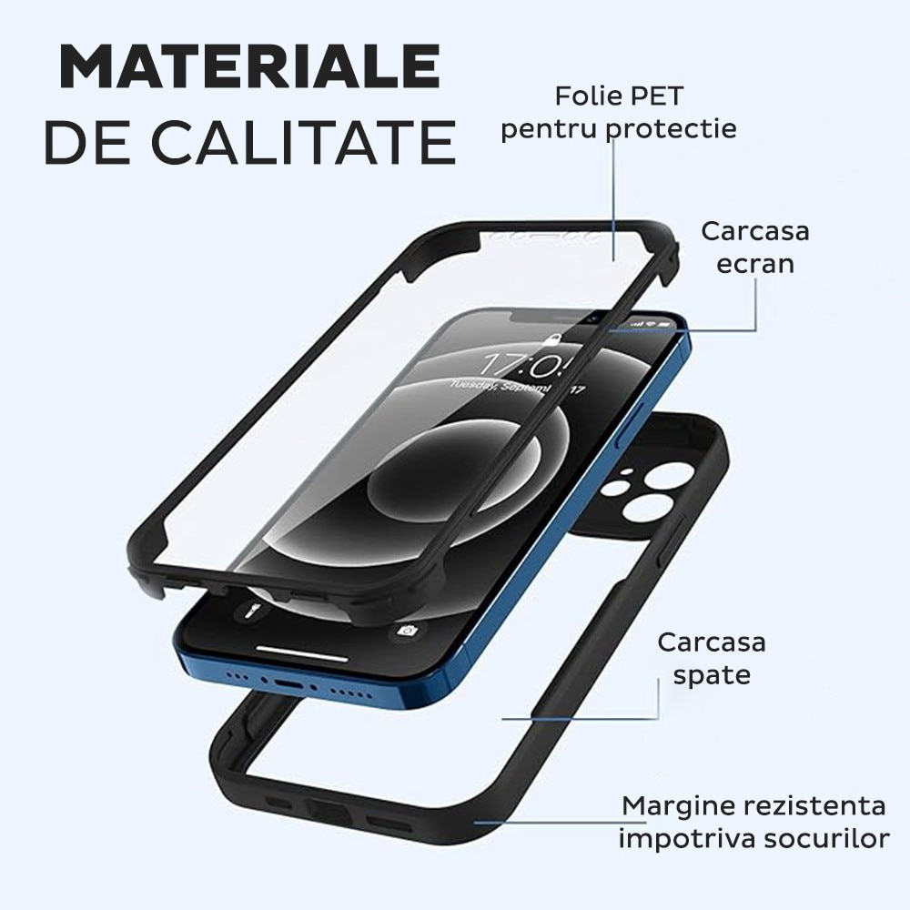 Husa pentru Xiaomi Redmi A5 4G (Standard) DaDen® ColorVerse 360, Antisoc, Protectie completa spate-ecran, Roz