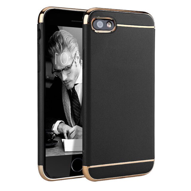Husa telefon Apple Iphone 8 ofera protectie Subtire 3in1 Lux Black Matte Full
