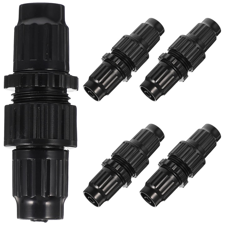 Set 5 conectori furtun gradina plastic maro 9.5x3x3cm