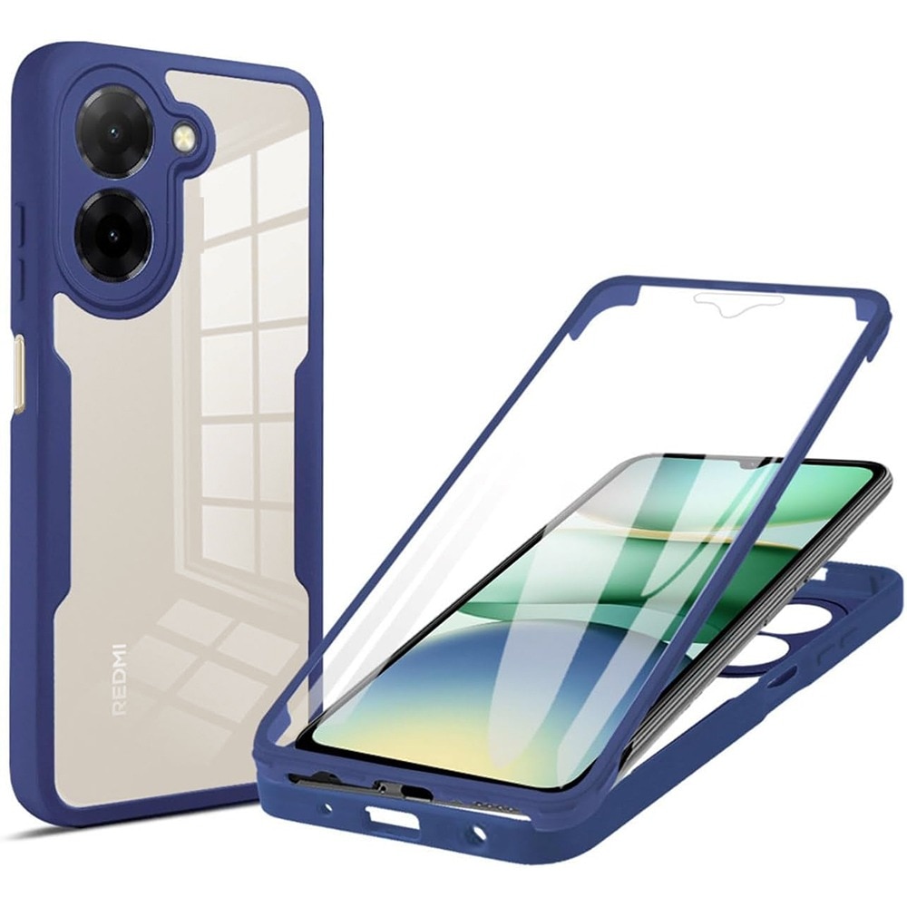Husa pentru Xiaomi Redmi A5 4G (Standard) DaDen® ColorVerse 360, Antisoc, Protectie completa spate-ecran, Albastru