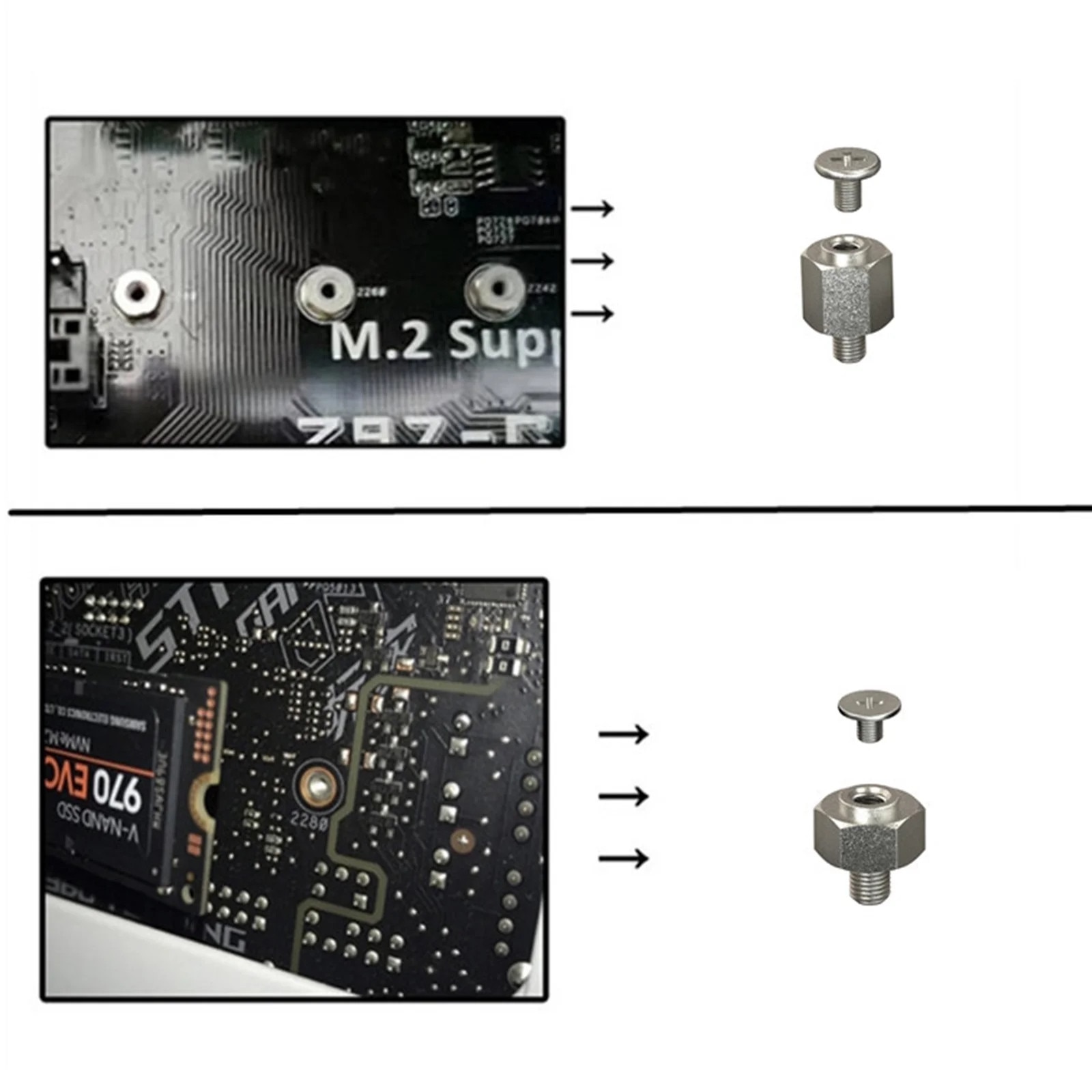SSD M.2 セット Set nou pentru kit de montare SSD cu suruburi de fixare cu suport