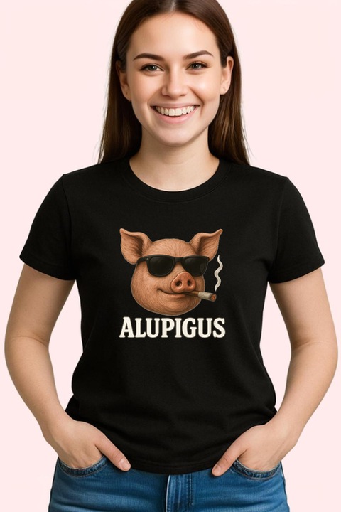 Tricou Dama Alupigus Gangster, Negru
