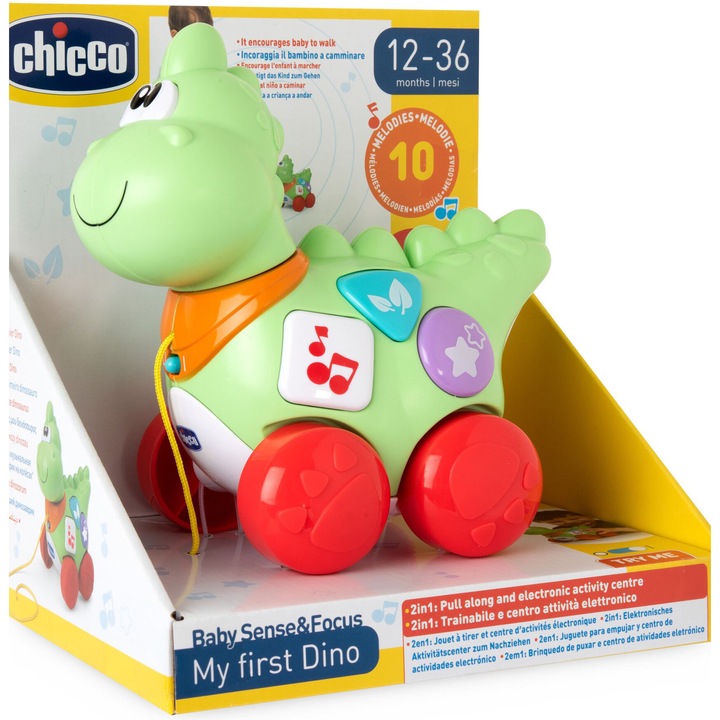 Интерактивна играчка Chicco Baby Sense & Focus комплект, динозавър, 232x220x175мм
