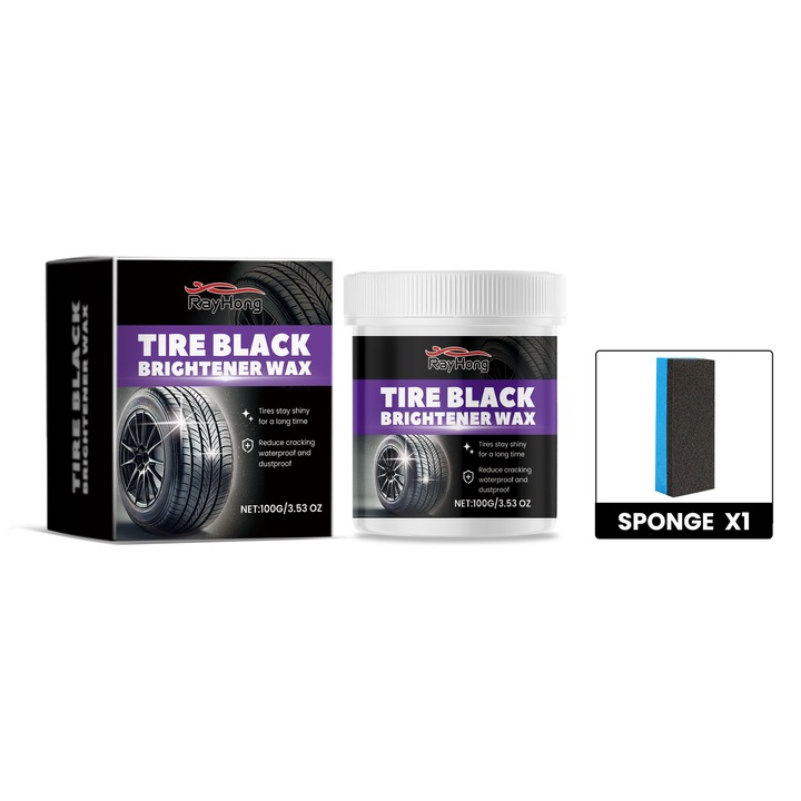 Set pasta de acoperire pentru anvelope auto Rayhong, decontaminare pentru acoperirea anvelopelor, stralucire, intretinere 2 buc