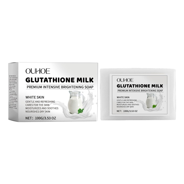 Сапун за тяло с мляко, Ouhoe 2 броя, деликатно почистване, хидратация, 200гр