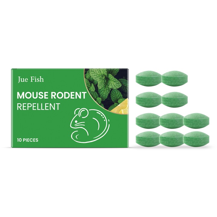 Repelent pentru soareci, Jue fish, 2 bucati, cu extract de lamaie si mentol, antidaunator pentru interior si exterior
