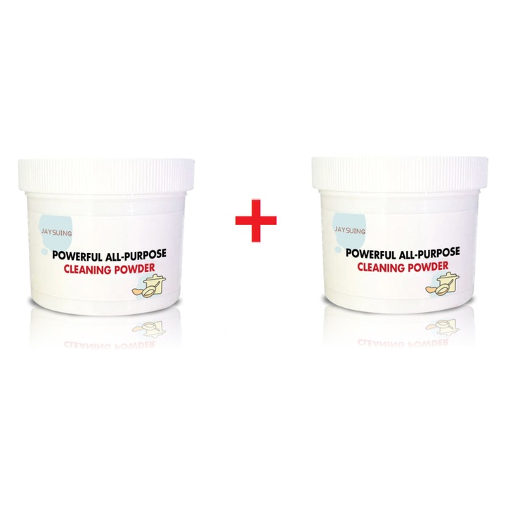 Jaysuing, detergent de bucatarie multifunctional, pudra de curatare, indepartarea ruginii, pete de ulei greu, plita, hota, 2 buc.