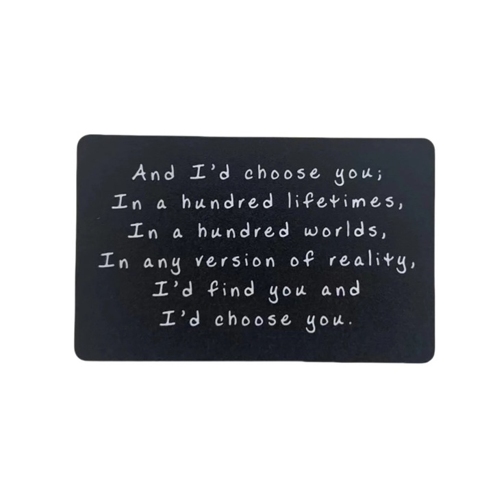 Felicitare aniversara YANYXR card plastic mat I Love You romantic