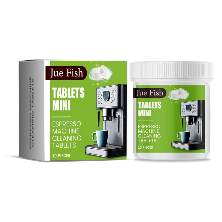 Foaie de curatare pentru aparatul de cafea Jue-Fish, detartrare, curatare, decontaminare, set 2 bucati