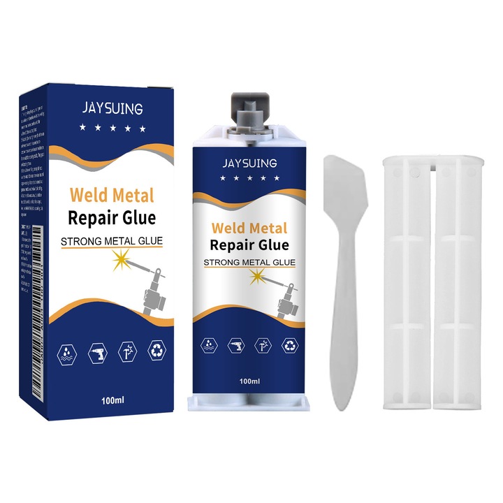 Set 2 adezivi rezistenți pentru turnare și reparații metal, piatră și ceramică, Jaysuing