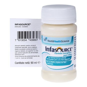 Formula de lapte pregatit Nestle INFASOURCE DSHL003, de la nastere, 90 ml Formula de lapte pregatit Nestle INFASOURCE DSHL003, de la nastere, 90 ml