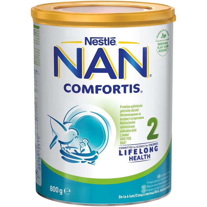 Nestle NAN Comfortis 2 Tejpor Tápszer, 6 hónapos kortól, 800 g