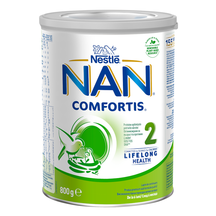 Адаптирано мляко Nestle NAN Comfortis 2, 800 гр, От 6 месеца