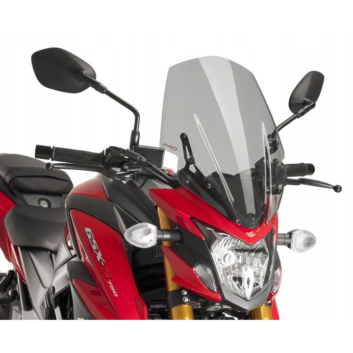 Предно стъкло за мотоциклет, PUIG 9436H за Suzuki GSX-S750 2017-2021, прозрачно, размери 440x315 мм, включен монтажен комплект