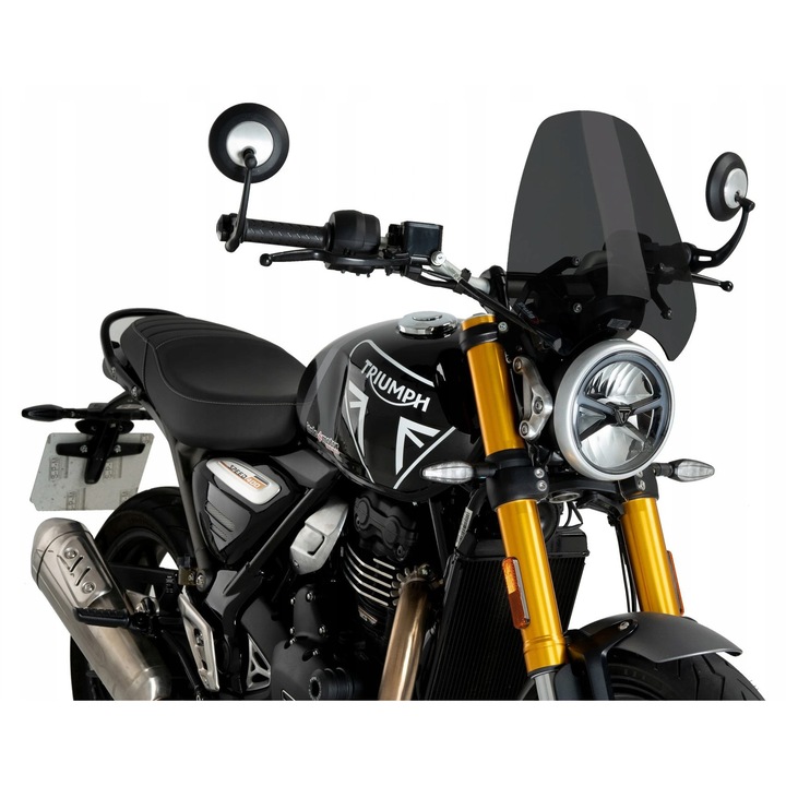 Обтекател, PUIG 21933F за Triumph Scrambler 400X / Speed 400, цветен, размери 34x31.5 см, включен монтажен комплект