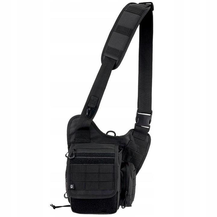 Brandit sporttáska, fekete, 600D poliészter, 6 zseb, 25x20x6cm