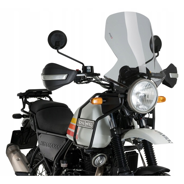 Предно стъкло, PUIG 21463H за Royal Enfield Himalayan, леко опушено, 450x405 мм