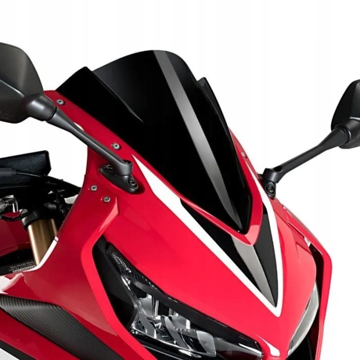 Предно стъкло за мотоциклет, PUIG за Honda CBR650R 2019-2022, 335x285 мм, черно, дебелина 3 мм