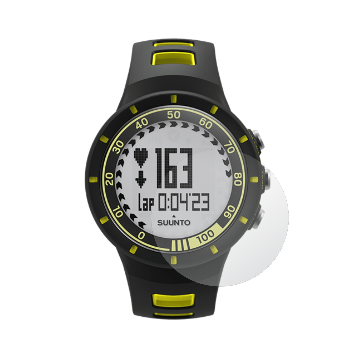 Set 4 Folii Protectie Ecran, Acoperire Totala, Adezive si Foarte Flexibile, Invisible Skinz Ultra-Clear HD pentru Smartwatch Suunto Quest