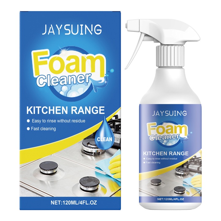 Jaysuing Spuma de curatat aragaz Hota de bucatarie Spuma de curatat pete si grasime 2 buc