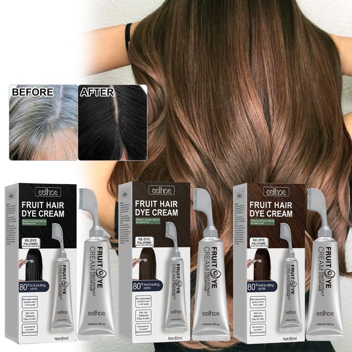 Crema de par, maro castaniu, 80ml, aplicare usoara, efect de lunga durata