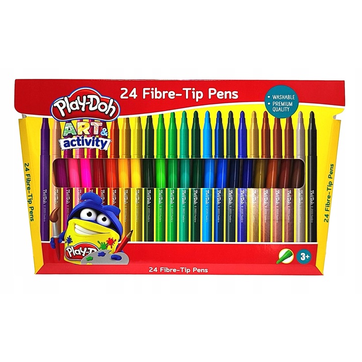 Carioci Play-Doh Art & Activity, 24 culori lavabile