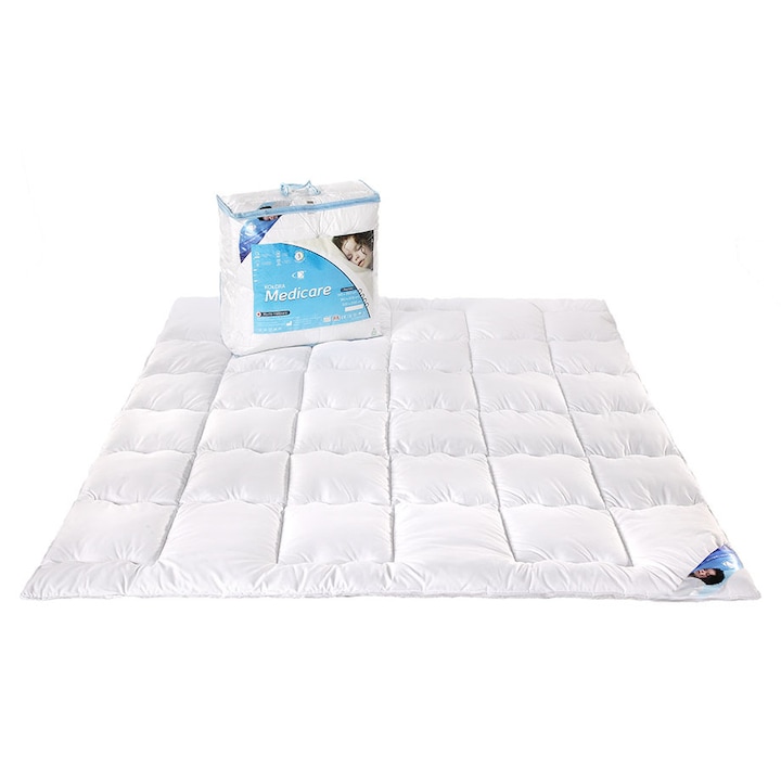 Pilota antialergica AMW 140x200cm, 100% microfibra, alb, 700g