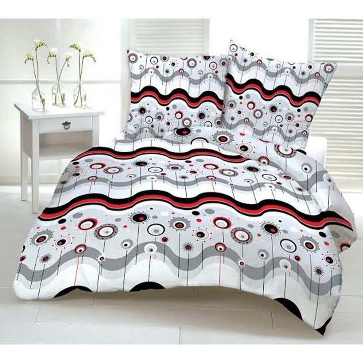 Fata de perna KARO 70x80cm, 100% bumbac, multicolor, fara necesitate de calcare