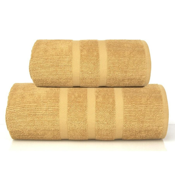Кърпа за баня Greno, 90x150 см, памук, 420 г/м2, жълта