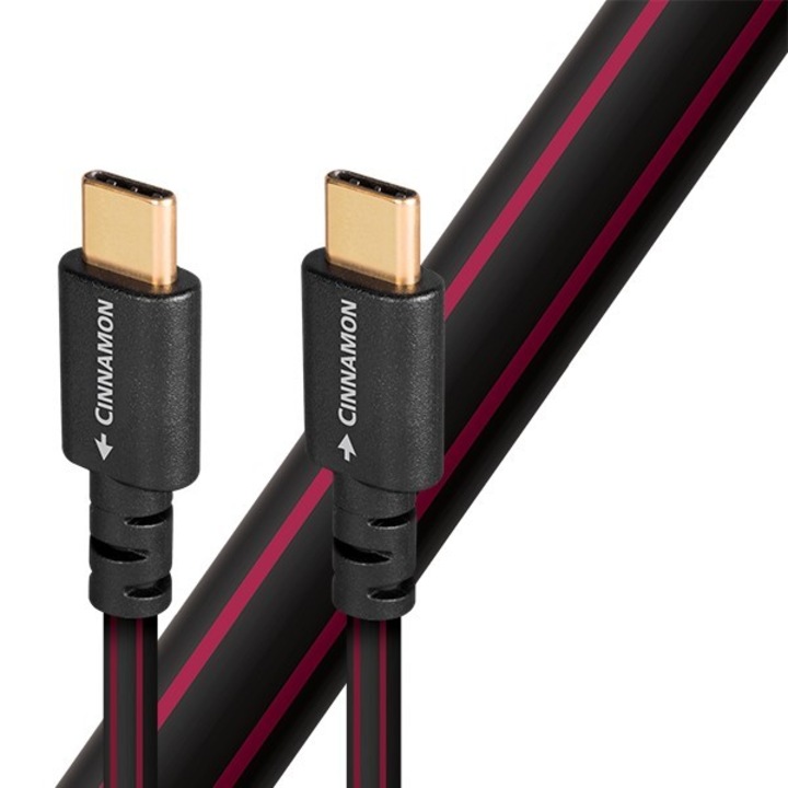 AudioQuest Cinnamon USB-C - USB-C audiokábelek, 1,5 m, rézvezetők, HCF habszigetelés