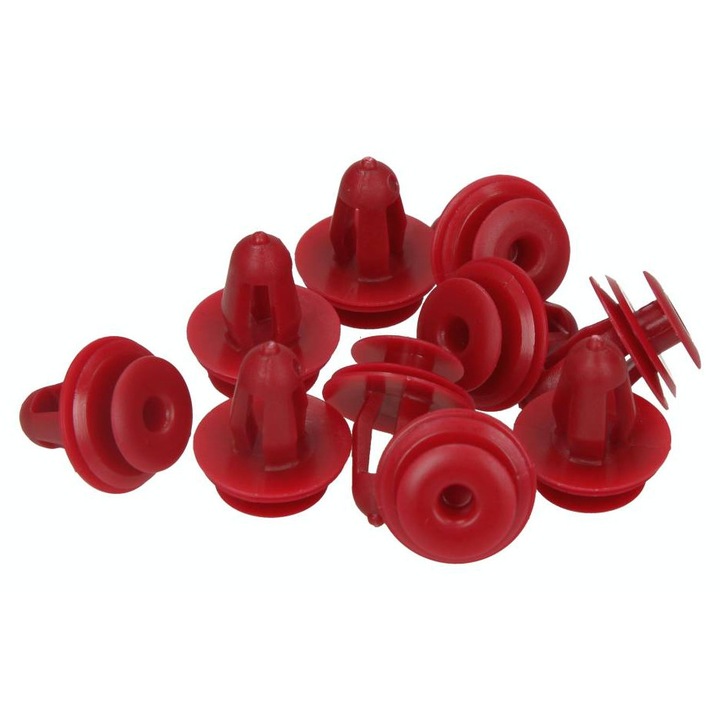 Set 10 cleme pentru tapiterie, Romix, Rosu