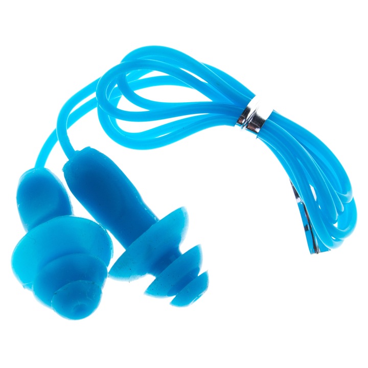 Dopuri de urechi pentru inot, Vivo, silicon, albastru deschis, set