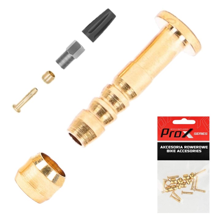 Set 10 piulite pentru cabluri hidraulice PROX, compatibile SHIMANO BH59, material cupru