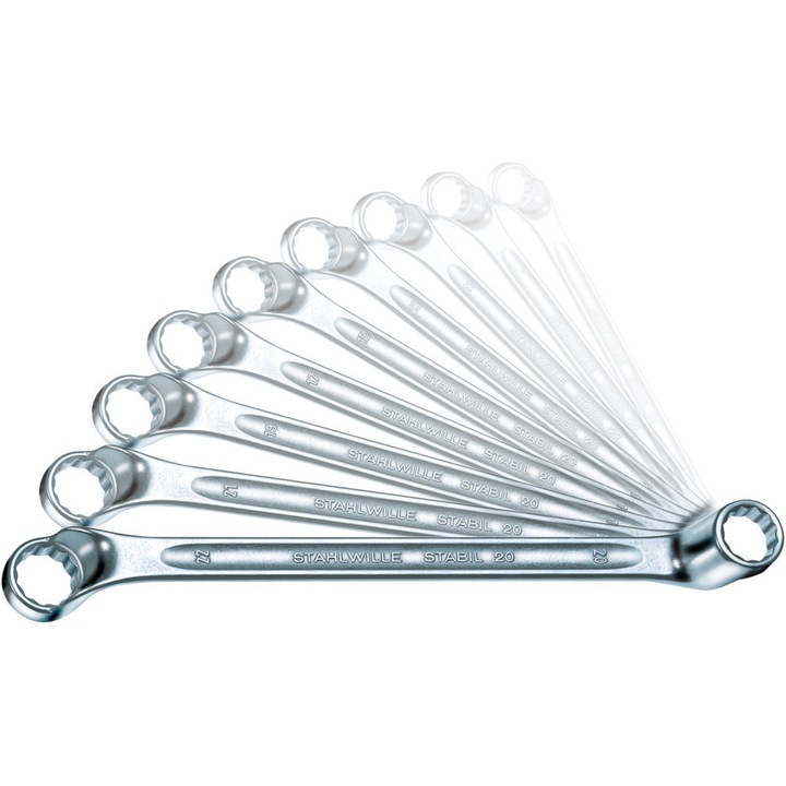 Stahlwille 9 részes csillag-villáskulcs készlet 6x24 mm, metrikus, kartoncsomagolás