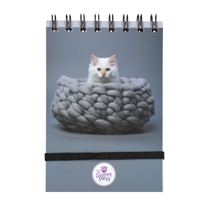 Agenda A6, 96 file, patrata, Sweet Pets, multicolor