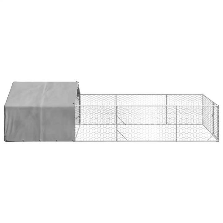 Открита кучешка колиба с бягаща пътека 6x2x1 vidaXL, 5 m