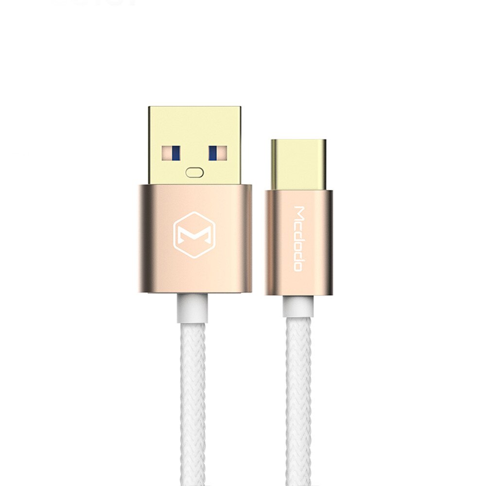 Cablu Mcdodo Fast USB la Type-C, Auriu, 1m, max 2.4A, golden plated