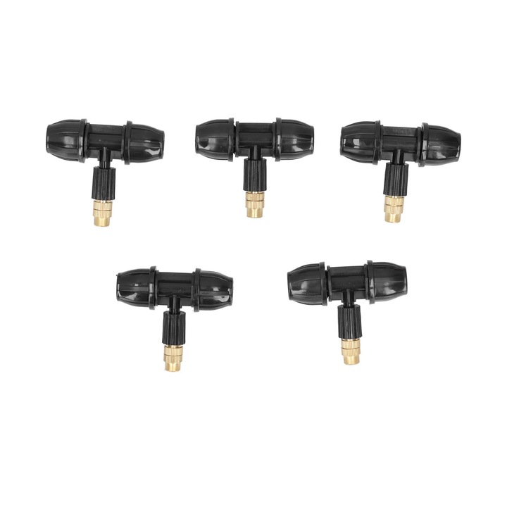 Set 5 duze de pulverizare din alama, 6.3x5.8cm, pentru furtun de 9/12, pentru gradina