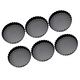 Set 6 Forme Mini Prajituri, 8x8x2cm, Carbon Steel, Negru