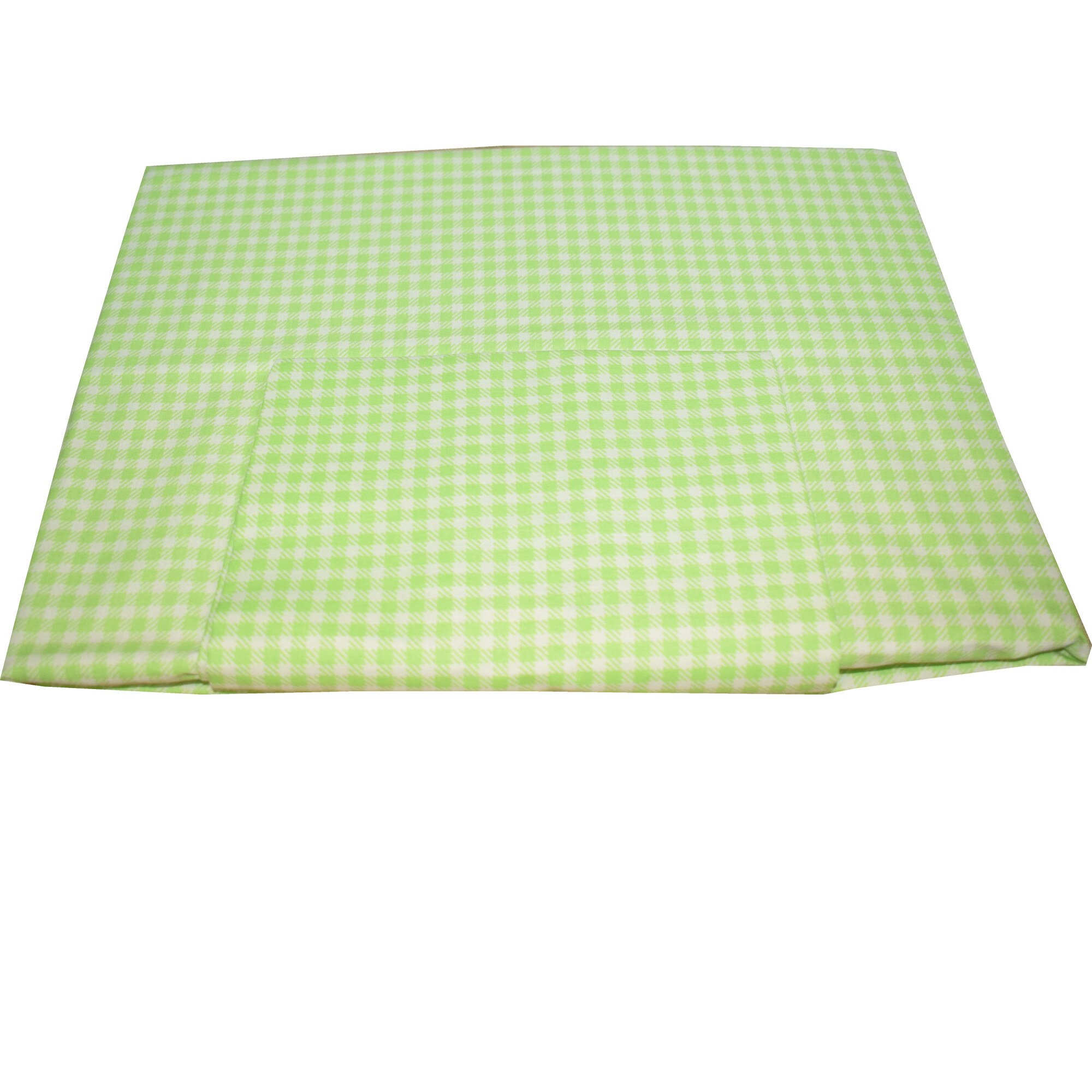 Lenjerie patut bumbac 100%, 3 piese, patratele, verde