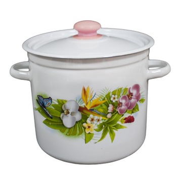 Oala emailata cu capac NOVOMOSKOVSK 7L decor AVANTA Oala emailata cu capac NOVOMOSKOVSK 7L decor AVANTA